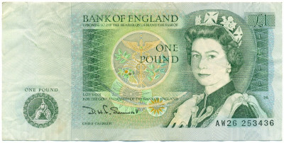 1 фунт 1982 года Великобритания (Банк Англии)