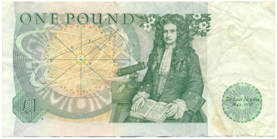 1 фунт 1982 года Великобритания (Банк Англии)