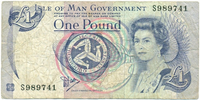 1 фунт 1990 года Остров Мэн