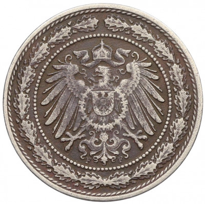 20 пфеннигов 1890 года F Германия