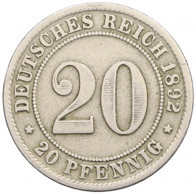 20 пфеннигов 1892 года A Германия