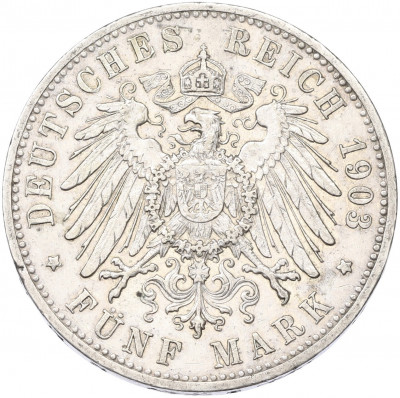 5 марок 1903 года F Германия (Вюртемберг)