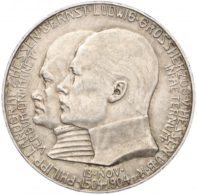 5 марок 1904 года Германия (Гессен) «400 лет со дня рождения Филиппа I Великодушного»