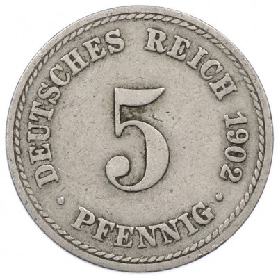 5 пфеннигов 1902 года A Германия
