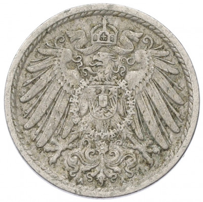 5 пфеннигов 1908 года A Германия