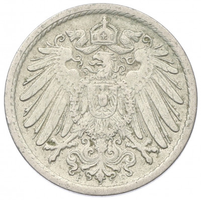 5 пфеннигов 1911 года F Германия
