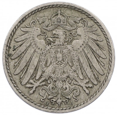 5 пфеннигов 1911 года J Германия