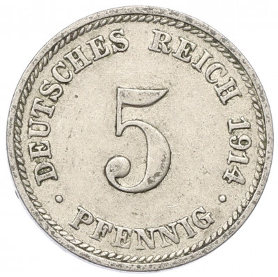 5 пфеннигов 1914 года D Германия