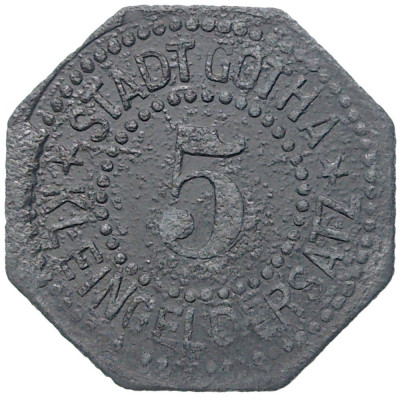 5 пфеннигов 1917 года Германия — город Гота (Нотгельд)