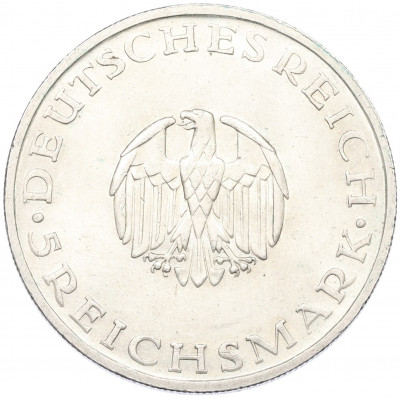 5 рейхсмарок 1929 года D Германия «200 лет со дня рождения Готхольда Лессинга»