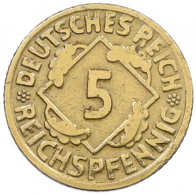 5 рейхспфеннигов 1924 года G Германия