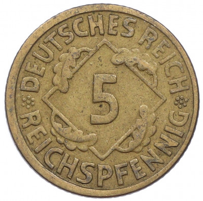 5 рейхспфеннигов 1925 года A Германия