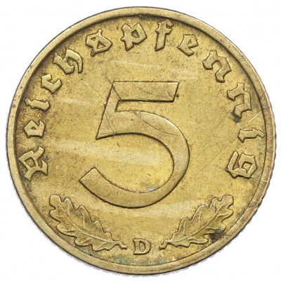 5 рейхспфеннигов 1937 года D Германия