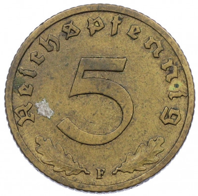 5 рейхспфеннигов 1937 года F Германия