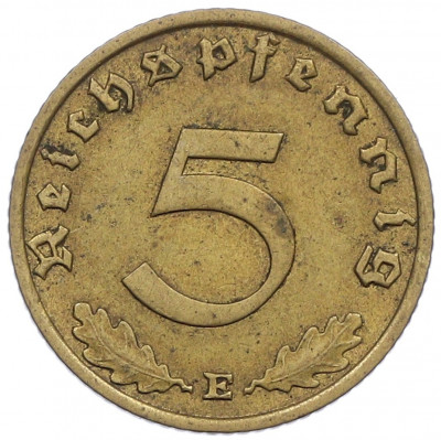 5 рейхспфеннигов 1938 года E Германия