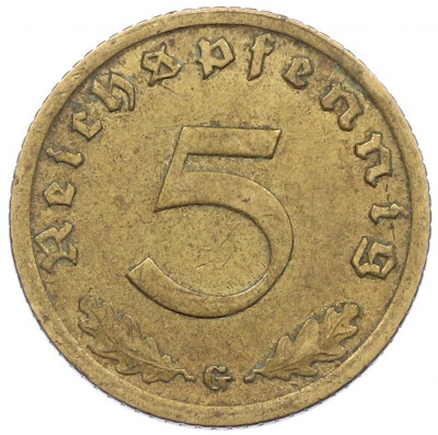 5 рейхспфеннигов 1938 года G Германия