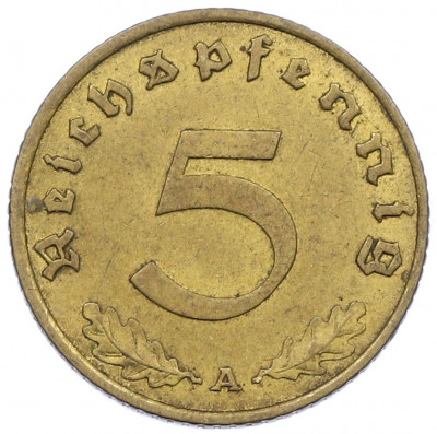 5 рейхспфеннигов 1939 года A Германия