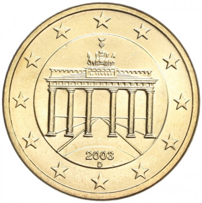 50 евроцентов 2003 года D Германия
