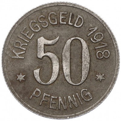 50 пфеннигов 1918 года Германия — город Зиген (Нотгельд)
