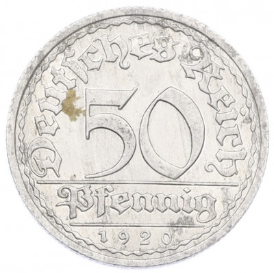 50 пфеннигов 1920 года A Германия