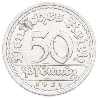 50 пфеннигов 1921 года J Германия