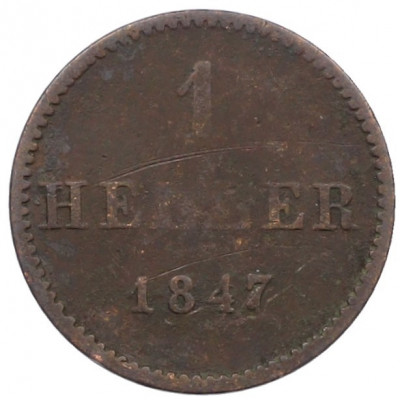1 геллер 1847 года Франкфурт