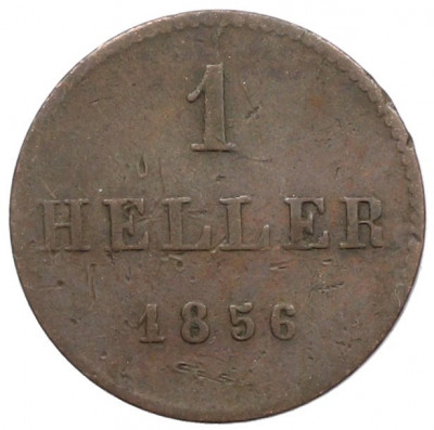 1 геллер 1856 года Франкфурт