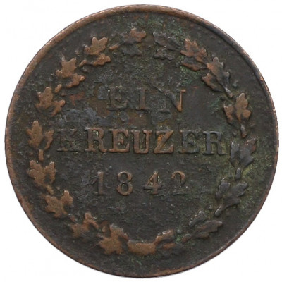 1 крейцер 1842 года Нассау