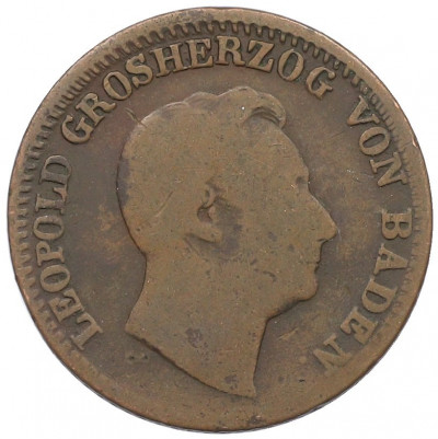 1 крейцер 1852 года Баден