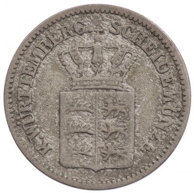 1 крейцер 1867 года Вюртемберг