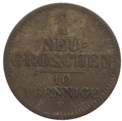 1 новый грош / 10 пфеннигов 1853 года Саксония