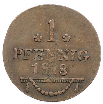 1 пфенниг 1818 года Саксен-Мейнинген