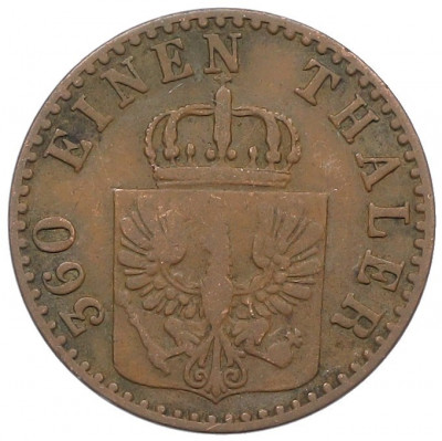 1 пфенниг 1861 года A Пруссия