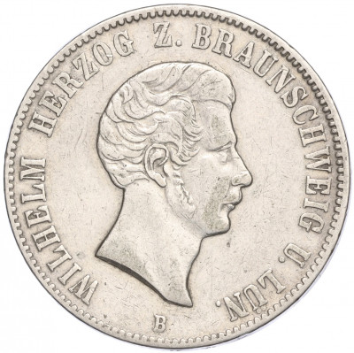 1 талер 1854 года Брауншвейг-Вольфенбюттель