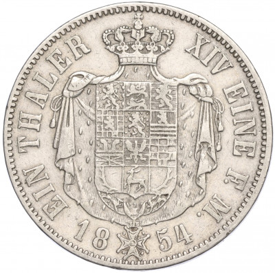 1 талер 1854 года Брауншвейг-Вольфенбюттель