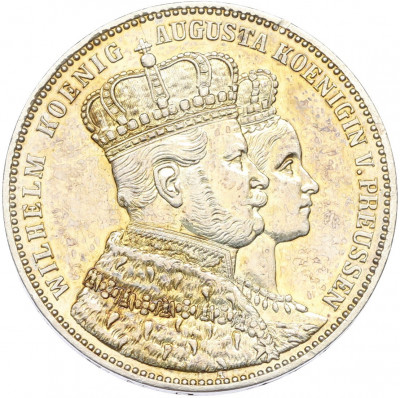 1 талер 1861 года Пруссия «Коронация Вильгельма I и Августы»