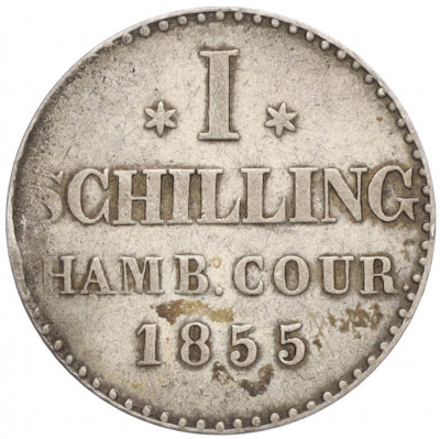 1 шиллинг 1855 года Гамбург