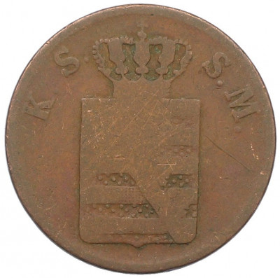 2 пфеннига 1849 года Саксония