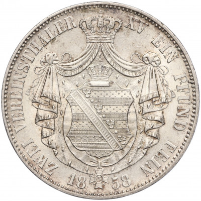 2 союзных талера 1858 года Саксония