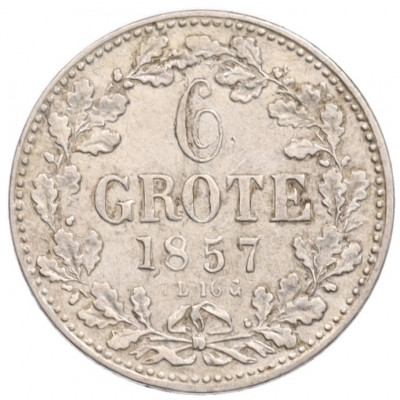 6 гротенов 1857 года Бремен