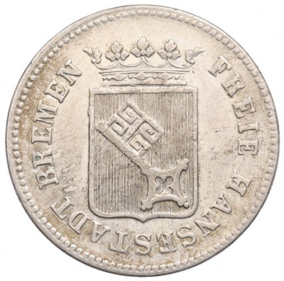 6 гротенов 1857 года Бремен