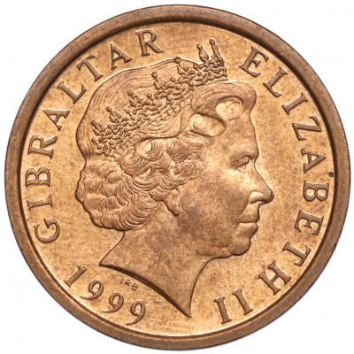 2 пенса 1999 года Гибралтар