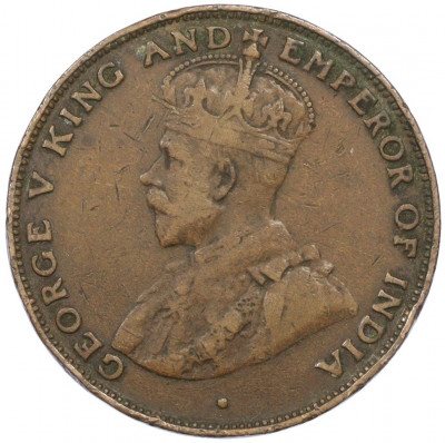 1 цент 1925 года Гонконг