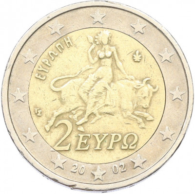 2 евро 2002 года Греция