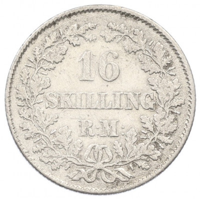 16 скиллингов 1856 года Дания