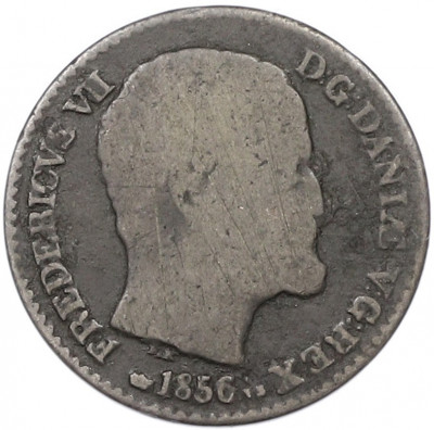 4 скиллинга 1856 года Дания