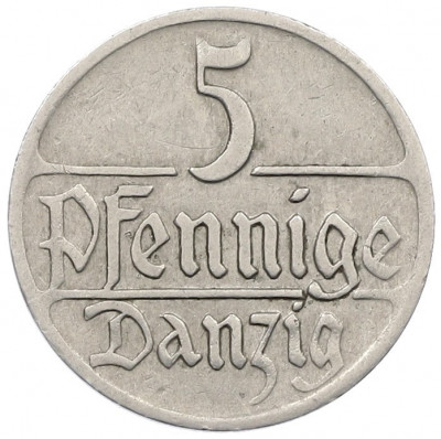 5 пфеннигов 1923 года Данциг