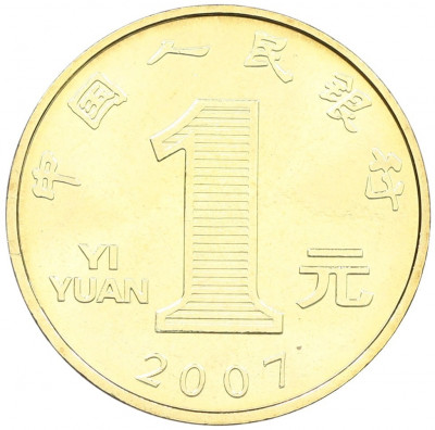 1 юань 2007 года Китай «Китайский гороскоп — Год свиньи»
