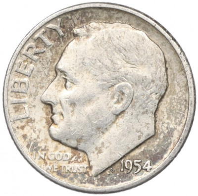 1 дайм (10 центов) 1954 года США