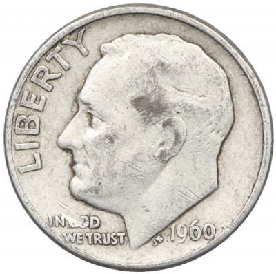 1 дайм (10 центов) 1960 года D США